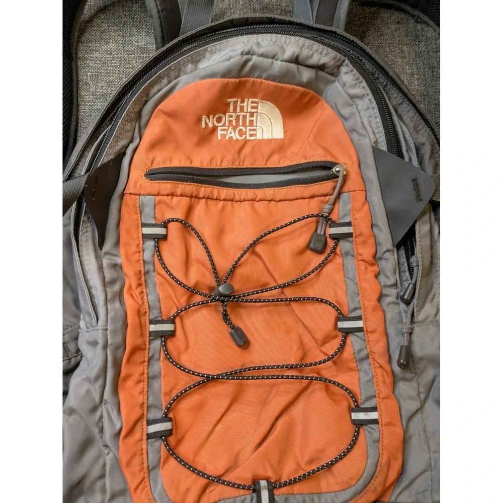 The North Face Borealis Backpack TNF Orange Gray Adult Hiking Outdoor Book Bag